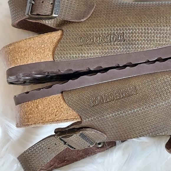 Birkenstock Shimmer Brown camo Mules - Picture 8 of 12